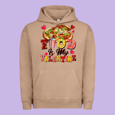 Food Is My Valentine Urban Hoodie Designed By Fadigitalartstudio