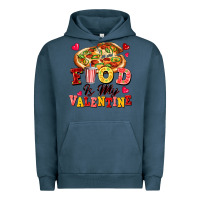 Pigment Midnight Navy food is my valentine Urban Hoodie - FaDigitalArtStudio