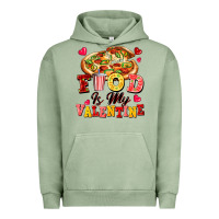 Pigment Oil Green food is my valentine Urban Hoodie - FaDigitalArtStudio