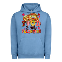 Pigment Pebble Blue food is my valentine Urban Hoodie - FaDigitalArtStudio