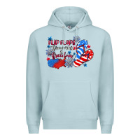 Blue Mist Flip flops fireworks & freedom 4th of july Premium Hoodie - CowGirlArtShop