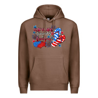 Chestnut Flip flops fireworks & freedom 4th of july Premium Hoodie - CowGirlArtShop