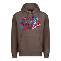 Coffee Flip flops fireworks & freedom 4th of july Premium Hoodie - CowGirlArtShop