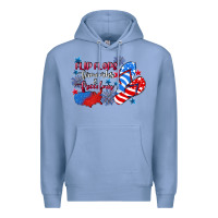 Colony Blue Flip flops fireworks & freedom 4th of july Premium Hoodie - CowGirlArtShop