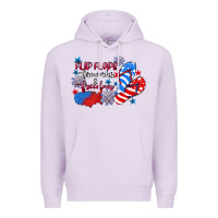 Lilac Flip flops fireworks & freedom 4th of july Premium Hoodie - CowGirlArtShop