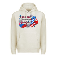 Oatmeal Heather Flip flops fireworks & freedom 4th of july Premium Hoodie - CowGirlArtShop
