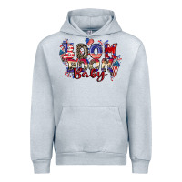 Heather Grey Boom boom baby 4th of july Urban Hoodie - CowGirlArtShop