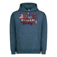 Pigment Midnight Navy Boom boom baby 4th of july Urban Hoodie - CowGirlArtShop