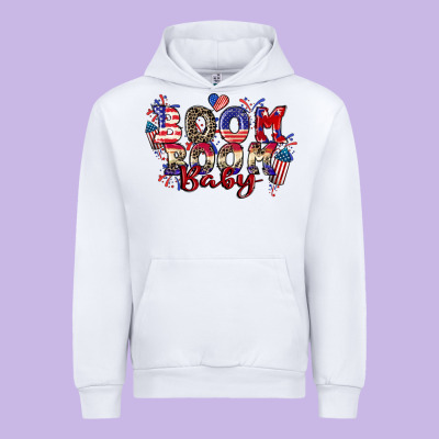 Boom Boom Baby 4th Of July Urban Hoodie Designed By Cowgirlartshop