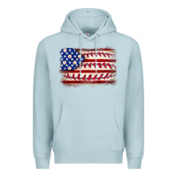 Blue Mist Baseball American flag Premium Hoodie - Neo Western