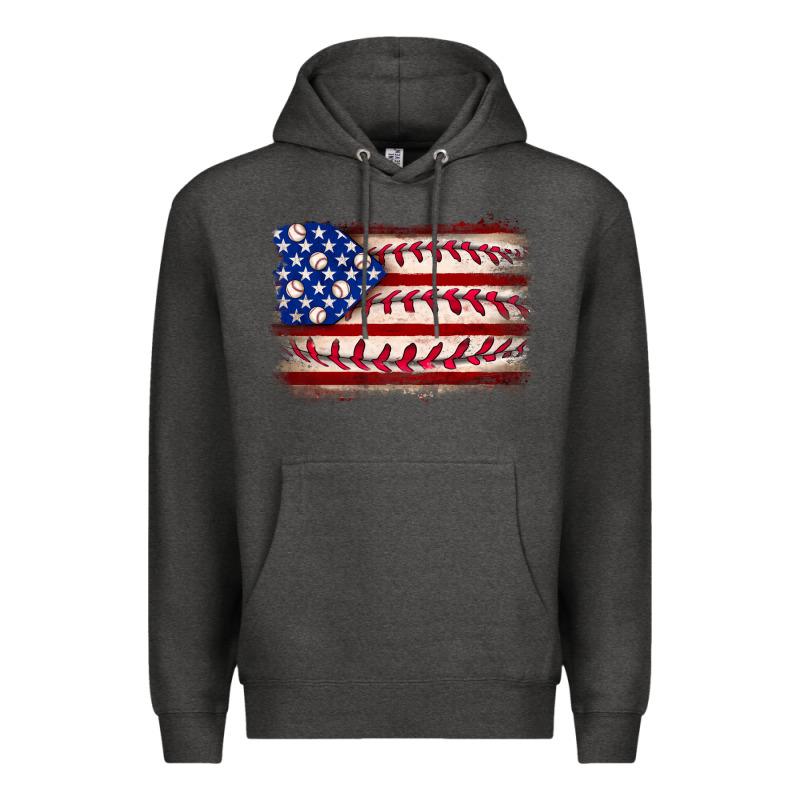 Baseball American Flag Premium Hoodie by Neo Western | Teevron