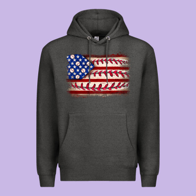 Baseball American Flag Premium Hoodie Designed By Neo Western