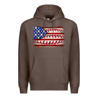 Coffee Baseball American flag Premium Hoodie - Neo Western
