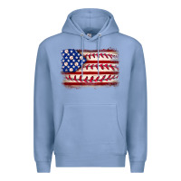 Colony Blue Baseball American flag Premium Hoodie - Neo Western