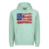 Seafoam Baseball American flag Premium Hoodie - Neo Western