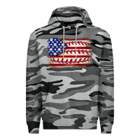 Slate Camo Baseball American flag Premium Hoodie - Neo Western