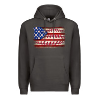 Smoke Baseball American flag Premium Hoodie - Neo Western