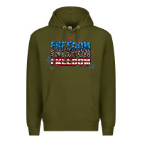 Army Green Freedom freedom freedom 4th of july Premium Hoodie - CowGirlArtShop