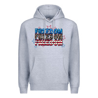 Heather Grey Freedom freedom freedom 4th of july Premium Hoodie - CowGirlArtShop