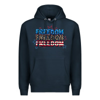 Navy Freedom freedom freedom 4th of july Premium Hoodie - CowGirlArtShop