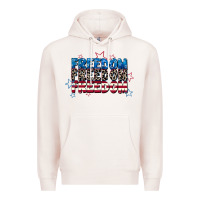 Pale Pink Freedom freedom freedom 4th of july Premium Hoodie - CowGirlArtShop