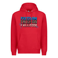 Red Freedom freedom freedom 4th of july Premium Hoodie - CowGirlArtShop