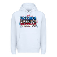 White Freedom freedom freedom 4th of july Premium Hoodie - CowGirlArtShop