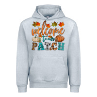 Heather Grey welcome to our patch Urban Hoodie - HRA Design Shop