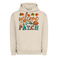 Pigment French Oak welcome to our patch Urban Hoodie - HRA Design Shop