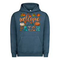 Pigment Midnight Navy welcome to our patch Urban Hoodie - HRA Design Shop