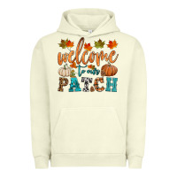 Pigment Pistachio welcome to our patch Urban Hoodie - HRA Design Shop