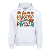 White welcome to our patch Urban Hoodie - HRA Design Shop