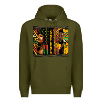 Army Green juneteenth tumbler Premium Hoodie - HRA Design Shop