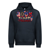 Navy Boom boom Mama 4th of july Urban Hoodie - CowGirlArtShop