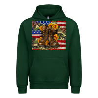 Forest Green Army USA lag leopard camouflage sunflower 20oz Urban Hoodie - Neo Western