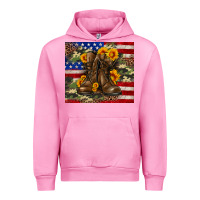 Fuchsia Pink Army USA lag leopard camouflage sunflower 20oz Urban Hoodie - Neo Western