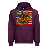 Mauve Wine Army USA lag leopard camouflage sunflower 20oz Urban Hoodie - Neo Western