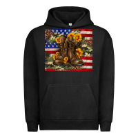 Pigment Black Army USA lag leopard camouflage sunflower 20oz Urban Hoodie - Neo Western