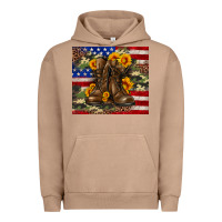 Pigment Burro Army USA lag leopard camouflage sunflower 20oz Urban Hoodie - Neo Western