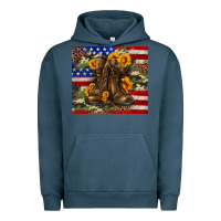 Pigment Midnight Navy Army USA lag leopard camouflage sunflower 20oz Urban Hoodie - Neo Western