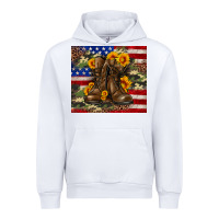 White Army USA lag leopard camouflage sunflower 20oz Urban Hoodie - Neo Western