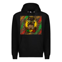 Black juneteenth afro bun mama tumbler Premium Hoodie - HRA Design Shop
