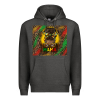 Charcoal Heather juneteenth afro bun mama tumbler Premium Hoodie - HRA Design Shop
