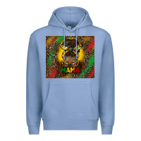 Colony Blue juneteenth afro bun mama tumbler Premium Hoodie - HRA Design Shop