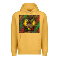 Mustard juneteenth afro bun mama tumbler Premium Hoodie - HRA Design Shop