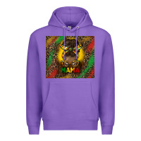 Purple juneteenth afro bun mama tumbler Premium Hoodie - HRA Design Shop