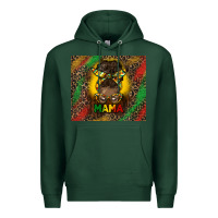 Sports Green juneteenth afro bun mama tumbler Premium Hoodie - HRA Design Shop