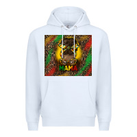 White juneteenth afro bun mama tumbler Premium Hoodie - HRA Design Shop