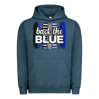Pigment Midnight Navy Back the blue brushstrokes Urban Hoodie - Neo Western