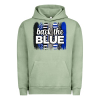 Pigment Oil Green Back the blue brushstrokes Urban Hoodie - Neo Western
